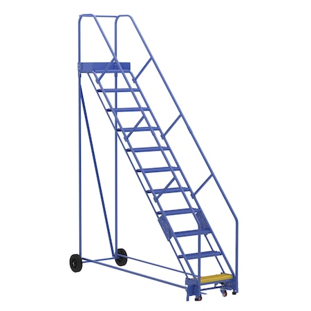 Vestil 140 H Steel Warehouse Ladder, 50 deg Grip, 11 Step, 14", 11 Steps LAD-11-14-G-EZ
